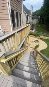 Composite deck stairs