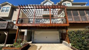 New Pergola stained